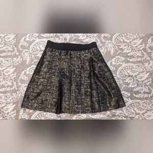 New Lord & Taylor Sz 8 Skirt Black and Gold Metallic